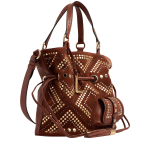 SAC SEAU M BRIQUE Lancel Vue de profil