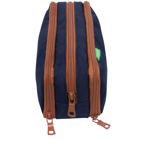 Trousse Triple 22 cm Camille Bleu 3662498097510 Bleu Tann's Vue de profil
