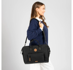 Sac ordinateur MES BERLIN Noir Cabaïa Vue mannequin