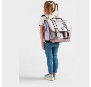 Cartable enfant 2 compartiments Vintage Fantasy Glossy Lila Caméléon Vue mannequin