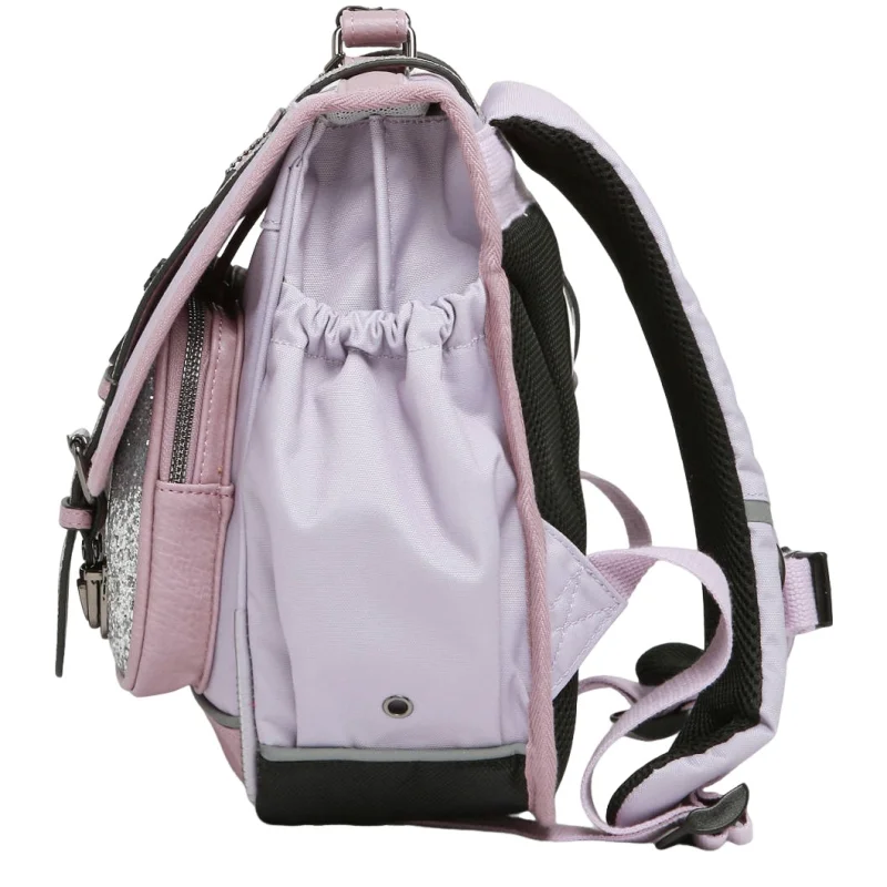 Cartable enfant 2 compartiments Vintage Fantasy Glossy Lila Caméléon Vue de profil Cartable enfant 2 compartiments Vintage Fantasy Glossy Lila Caméléon Vue de profil
