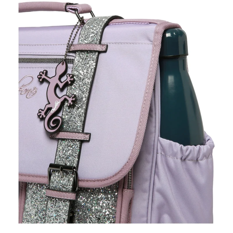 Cartable enfant 2 compartiments Vintage Fantasy Glossy Lila Caméléon Vue de côté Cartable enfant 2 compartiments Vintage Fantasy Glossy Lila Caméléon Vue de côté