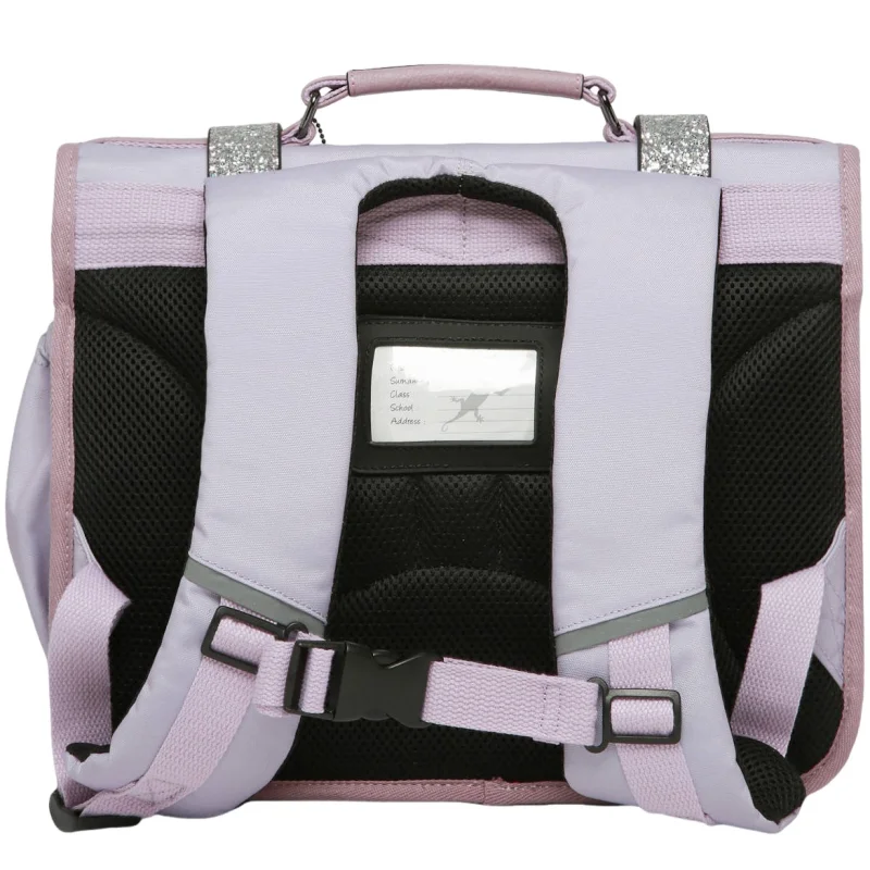 Cartable enfant 2 compartiments Vintage Fantasy Glossy Lila Caméléon Vue de dos Cartable enfant 2 compartiments Vintage Fantasy Glossy Lila Caméléon Vue de dos