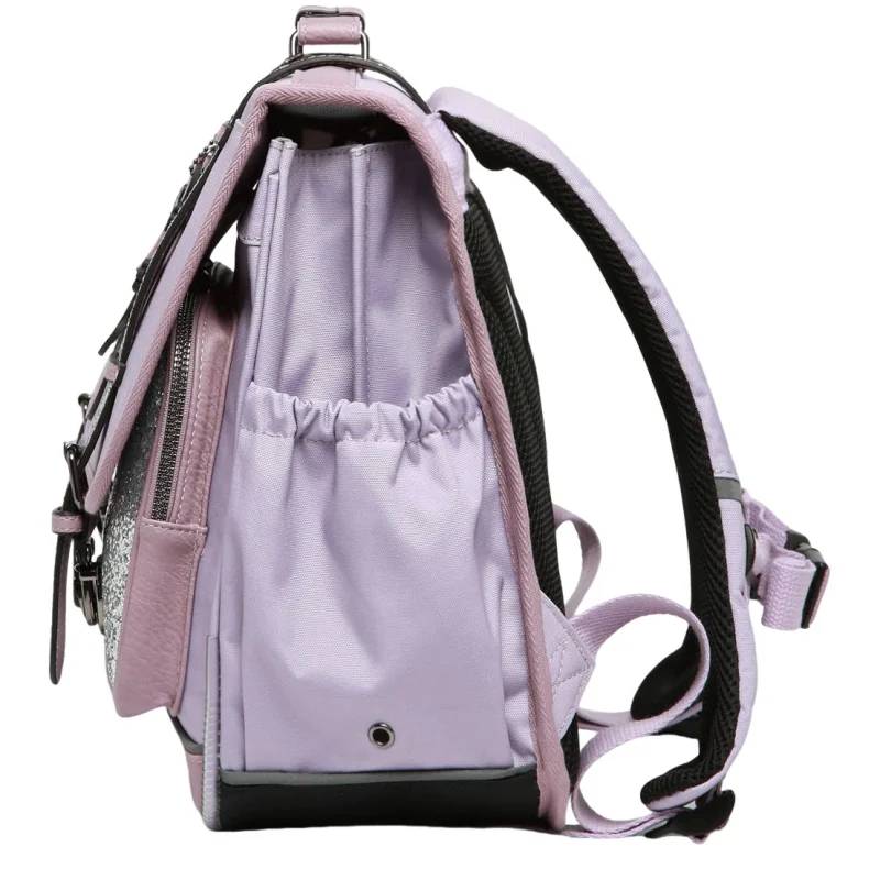 Cartable enfant 2 compartiments Vintage Fantasy Glossy Lila Caméléon Vue de profil Cartable enfant 2 compartiments Vintage Fantasy Glossy Lila Caméléon Vue de profil