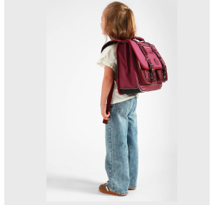 Cartable enfant 2 compartiments Vintage fantasy 38 cm Glossy Cherry Caméléon Vue mannequin