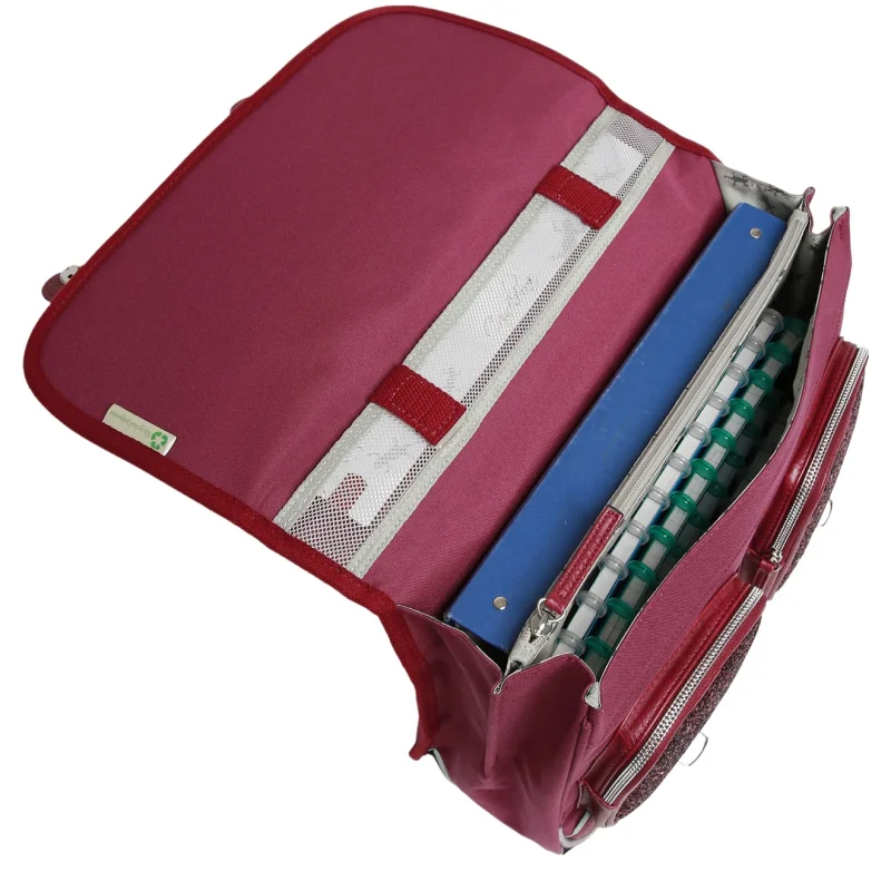 Cartable enfant 2 compartiments Vintage fantasy 38 cm Glossy Cherry Caméléon Vue intérieure Cartable enfant 2 compartiments Vintage fantasy 38 cm Glossy Cherry Caméléon Vue intérieure
