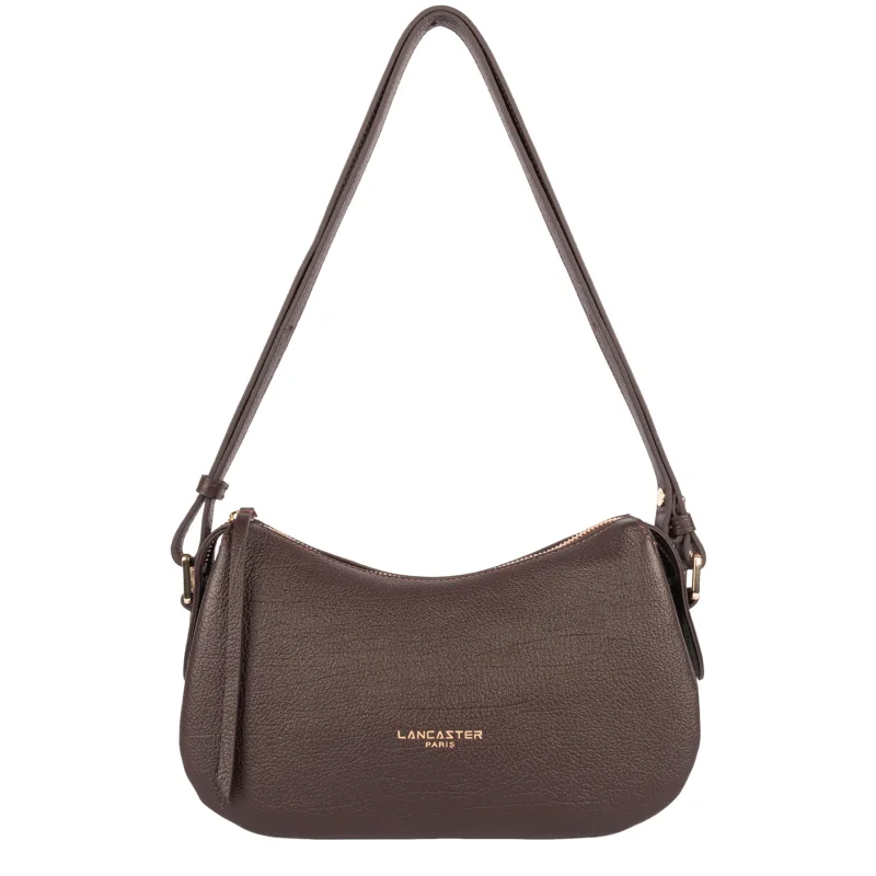 Petit sac besace 529-94-MA/FO Marron Foncé Lancaster Vue de face Petit sac besace 529-94-MA/FO Marron Foncé Lancaster Vue de face