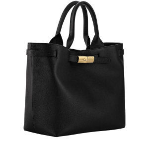 Sac fourre-tout Le Smart L Noir Longchamp Vue de côté