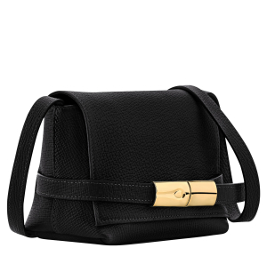 Sac bandoulière Le Smart S Noir Longchamp Vue de côté