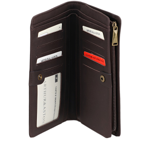 Grand Portefeuille cuir Maé 2613-295-CHAT Rouge Arthur & Aston Vue intérieure