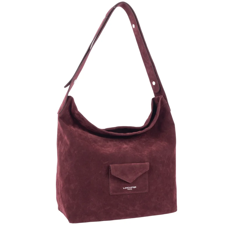 Sac seau Bordeaux Lancaster Vue de côté Sac seau Bordeaux Lancaster Vue de côté