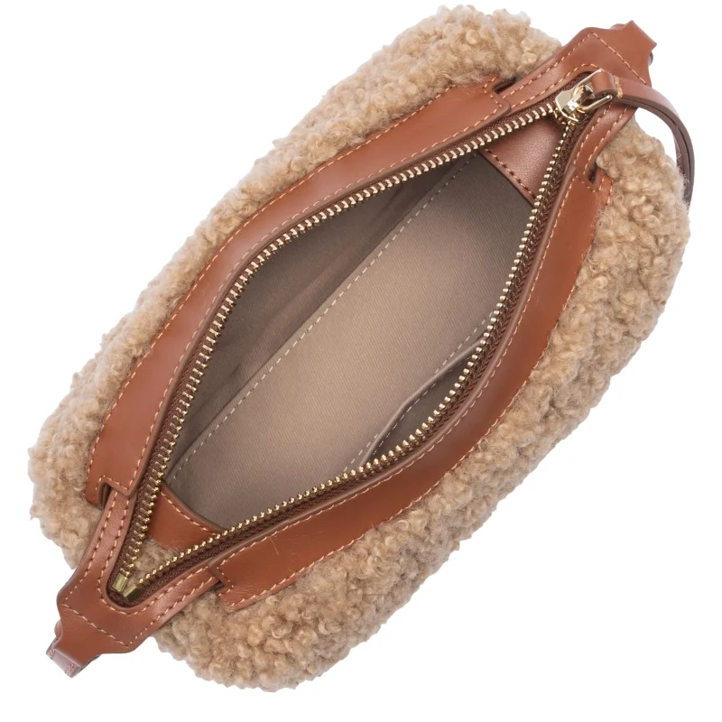 Petit sac rectangle Moumoute Cognac Lancaster Vue intérieure Petit sac rectangle Moumoute Cognac Lancaster Vue intérieure