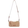 Petit sac rectangle Moumoute Cognac Lancaster Vue avec bandoulière Petit sac rectangle Moumoute Cognac Lancaster Vue avec bandoulière