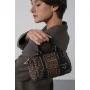Sac polochon Jungle Marron léopard Lancaster Vue mannequin Sac polochon Jungle Marron léopard Lancaster Vue mannequin