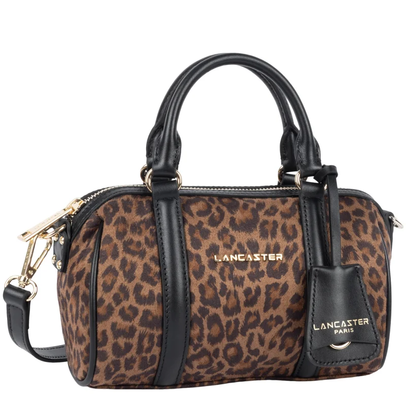 Sac polochon Jungle Marron léopard Lancaster Vue de côté Sac polochon Jungle Marron léopard Lancaster Vue de côté
