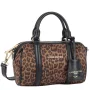 Sac polochon Jungle Marron léopard Lancaster Vue de côté Sac polochon Jungle Marron léopard Lancaster Vue de côté