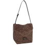 Sac seau Jungle Marron léopard Lancaster Vue de côté Sac seau Jungle Marron léopard Lancaster Vue de côté