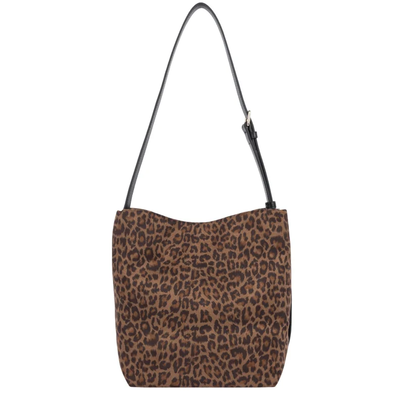 Sac seau Jungle Marron léopard Lancaster Vue de dos Sac seau Jungle Marron léopard Lancaster Vue de dos