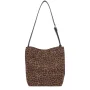Sac seau Jungle Marron léopard Lancaster Vue de dos Sac seau Jungle Marron léopard Lancaster Vue de dos
