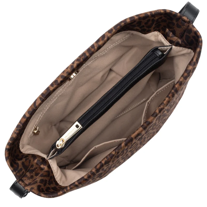 Sac seau Jungle Marron léopard Lancaster Vue intérieure Sac seau Jungle Marron léopard Lancaster Vue intérieure