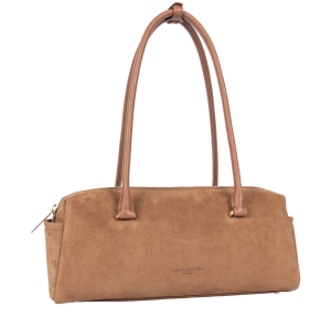 Sac rectangle Suède Cube Camel Lancaster Vue de côté