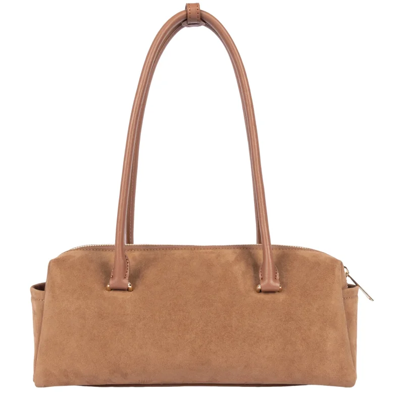 Sac rectangle Suède Cube Camel Lancaster Vue de dos Sac rectangle Suède Cube Camel Lancaster Vue de dos