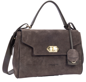 Suède Grace Sac à main Marron Lancaster Vue de côté