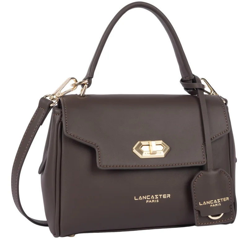Donna Grace Petit sac à main Marron Foncé Lancaster Vue de côté Donna Grace Petit sac à main Marron Foncé Lancaster Vue de côté