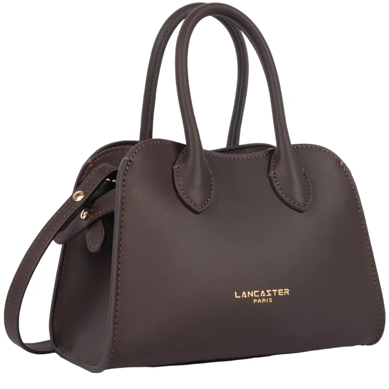 Donna Hopper Mini sac à main Marron Foncé Lancaster Vue de côté Donna Hopper Mini sac à main Marron Foncé Lancaster Vue de côté