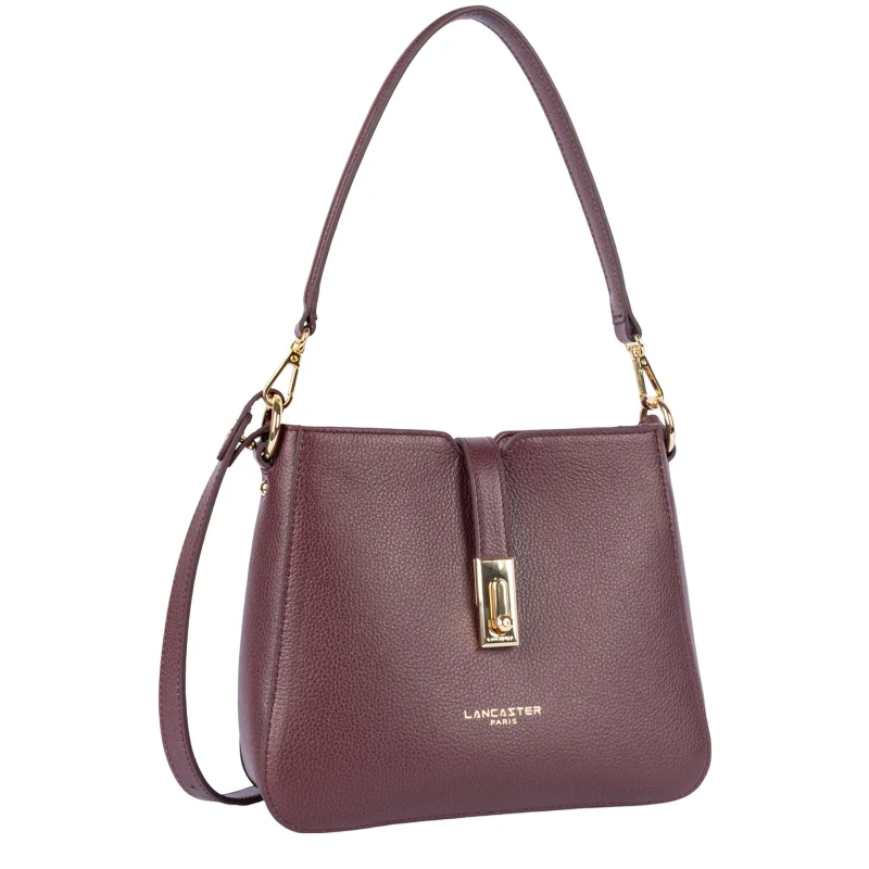Sac besace Milano Horizon 547-85 Bordeaux Lancaster Vue de côté Sac besace Milano Horizon 547-85 Bordeaux Lancaster Vue de côté