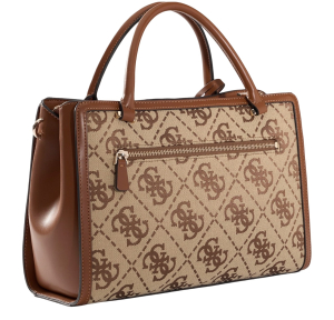 Sac cartable Audrey Logo Marron Guess Vue de côté