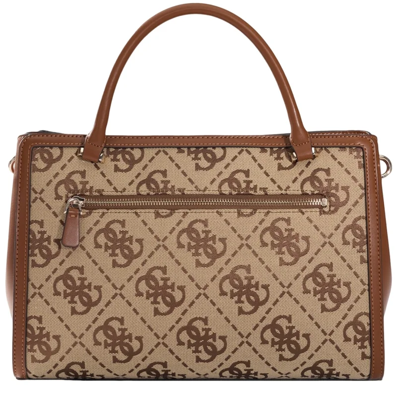 Sac cartable Audrey Logo Marron Guess Vue de dos Sac cartable Audrey Logo Marron Guess Vue de dos
