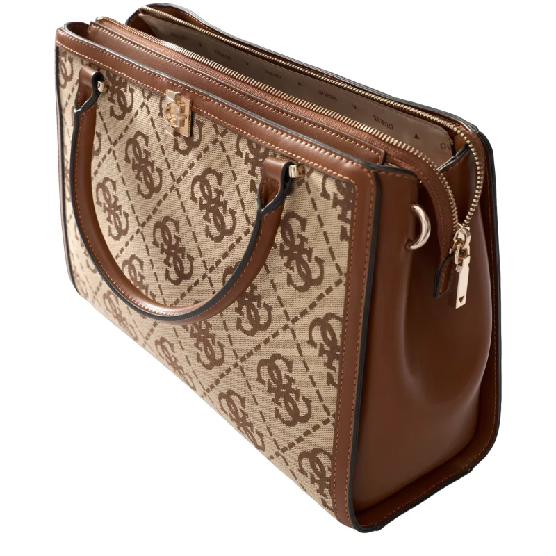 Sac cartable Audrey Logo Marron Guess Vue intérieure Sac cartable Audrey Logo Marron Guess Vue intérieure