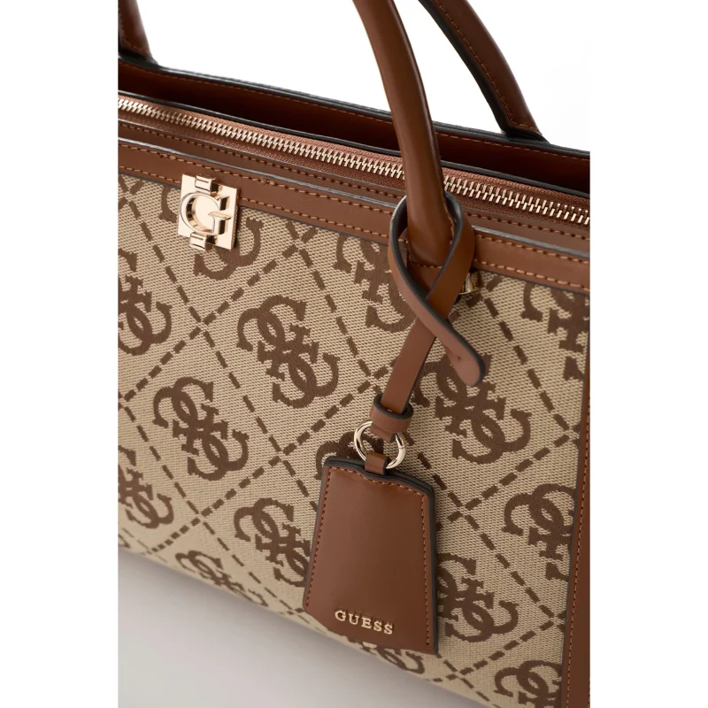 Sac cartable Audrey Logo Marron Guess Vue zoom Sac cartable Audrey Logo Marron Guess Vue zoom
