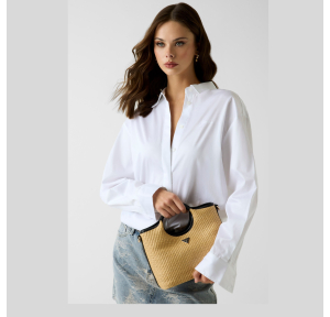 Sac bandoulière Kirsten Noir Guess Vue mannequin