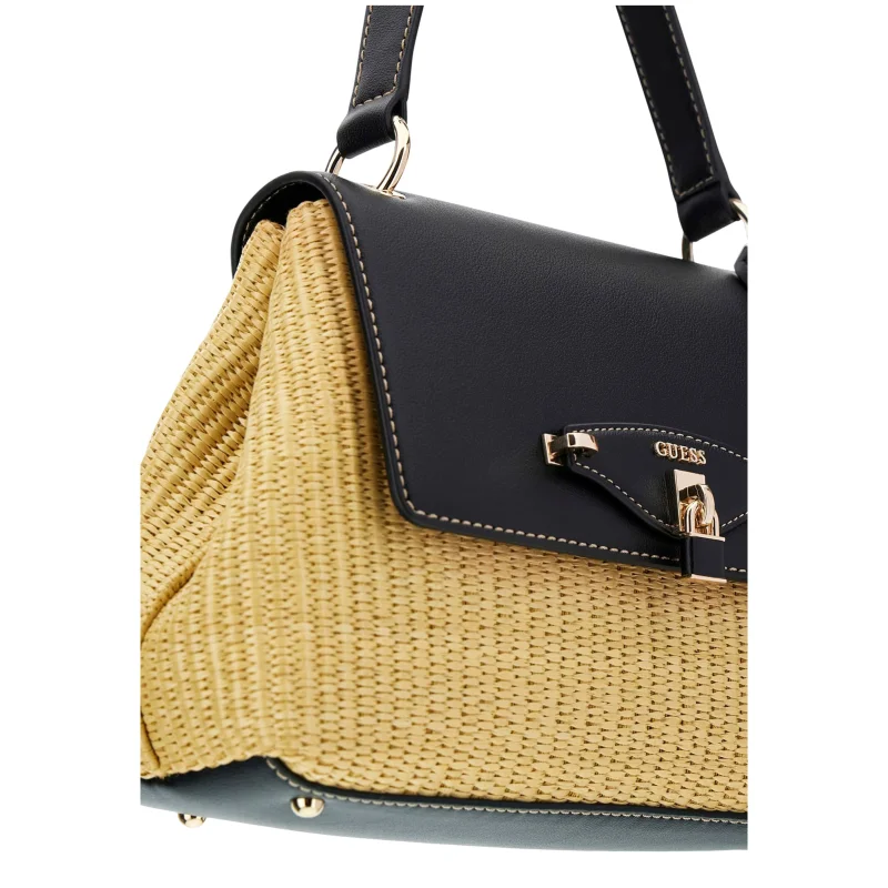 Sac à épaule Maggie beige Guess Vue détail rabat Sac à épaule Maggie beige Guess Vue détail rabat