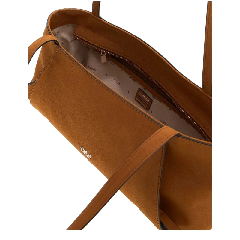 Devon Shoulder Satchel Cognac Cognac Guess Vue intérieure Devon Shoulder Satchel Cognac Cognac Guess Vue intérieure