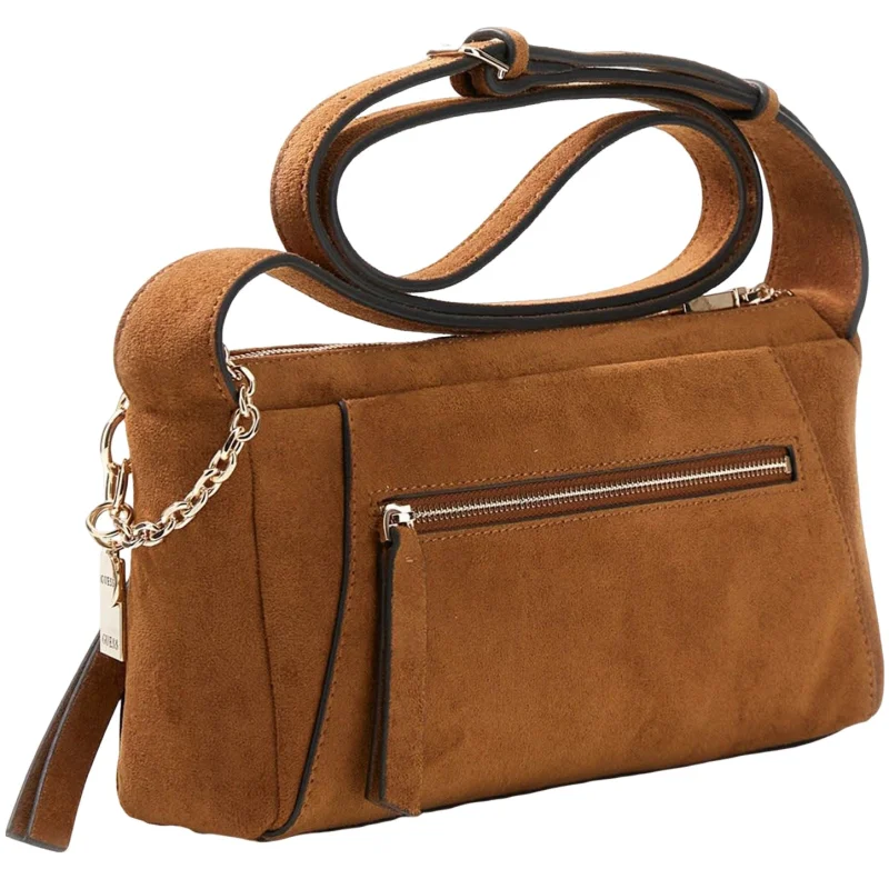 GUESS Devon Mini Crossbody Cognac Cognac Guess Vue de côté GUESS Devon Mini Crossbody Cognac Cognac Guess Vue de côté