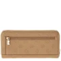 GUESS Purse Ella Logo SLG Zip Around L Beige Beige Logo Guess Vue de dos GUESS Purse Ella Logo SLG Zip Around L Beige Beige Logo Guess Vue de dos