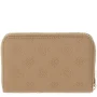 GUESS Ella Logo SLG Zip Around M Beige Logo Beige Logo Guess Vue de dos GUESS Ella Logo SLG Zip Around M Beige Logo Beige Logo Guess Vue de dos