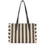 Sac cabas épaule Mini Osier Noir Rayures Lancaster Vue de dos Sac cabas épaule Mini Osier Noir Rayures Lancaster Vue de dos