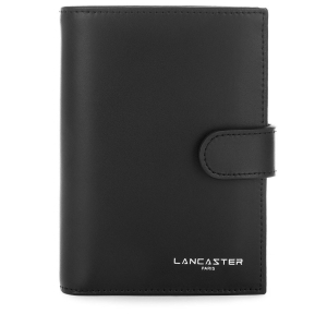 Portefeuille à bouton pression Lancaster Smooth 137-15-NOIR Noir vue de face