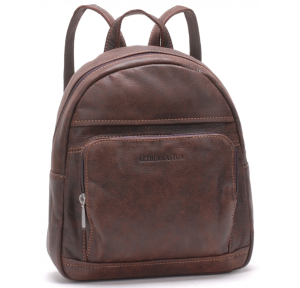 Sac à dos Arthur & Aston cuir de vachette destroy 62-1049 châtaigne