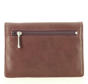 Porte-papiers rabat en cuir Arthur et Aston Isabel 1252-169 Prune dos