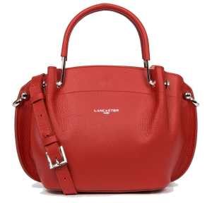Sac à main Lancaster Louisa Pur & Element Foulonné 470-18 RO/PO couleur Rouge / Poudre