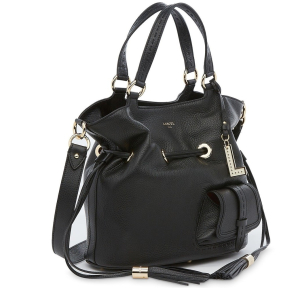 Sac seau moyen en cuir Lancel Premier Flirt A10110TU Noir