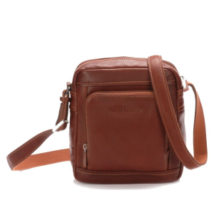 Sac porté travers Arthur & Aston cuir plongé Pablo 1589-09 cognac