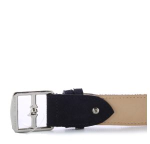 Ceinture Berthille cuir de vachette 3,5 cm 332801 MAI Bleu foncé dos