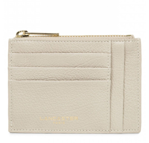 Grand porte-cartes zippé Lancaster Dune 129-22 Calcaire