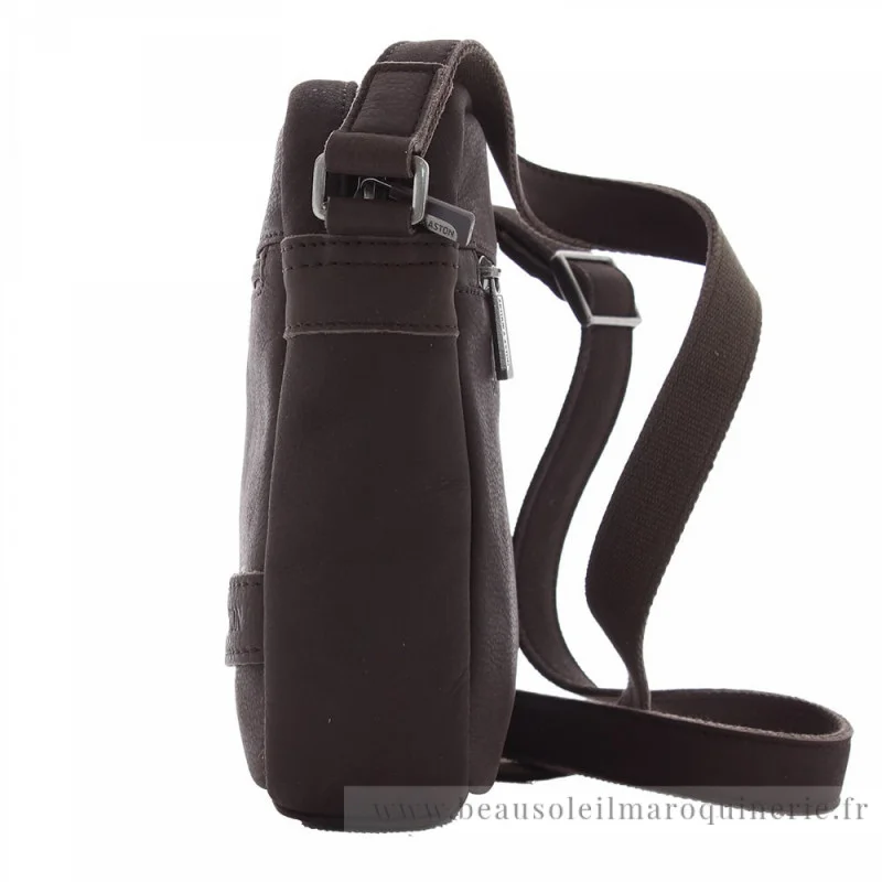 Petit sac porté travers Oscar 1978-05-C Arthur & Aston couleur châtaigne vue de côté Petit sac porté travers Oscar 1978-05-C Arthur & Aston couleur châtaigne vue de côté